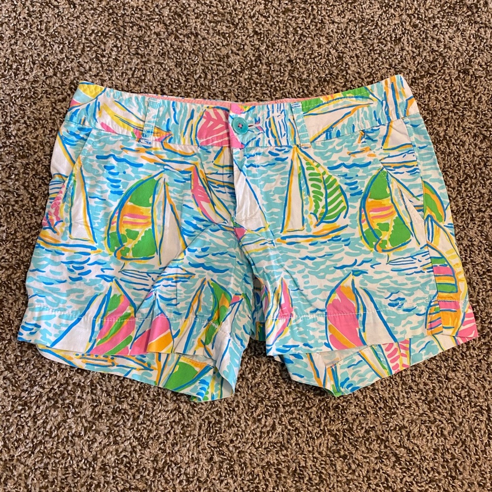 Lily Pulitzer sailboat bright color short sz 4